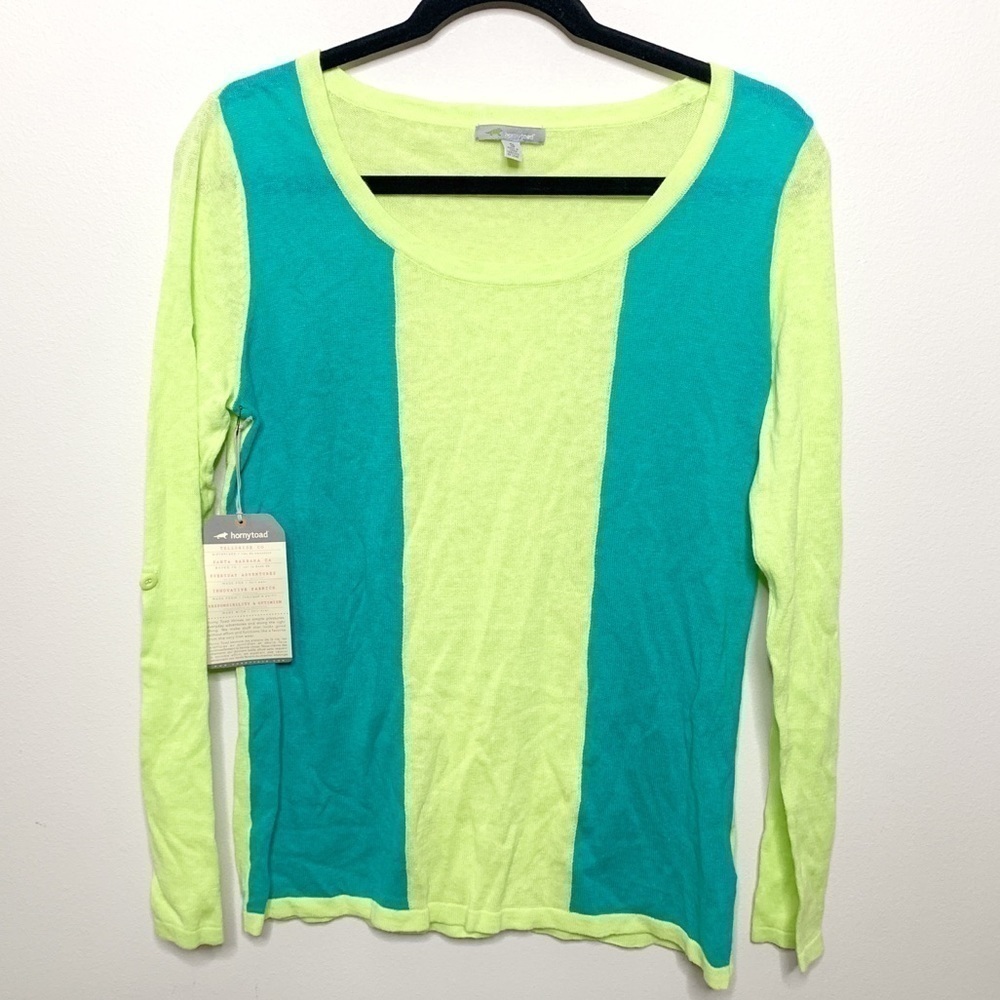 NWT Horny Toad Citron Postcard Pullover Sweater